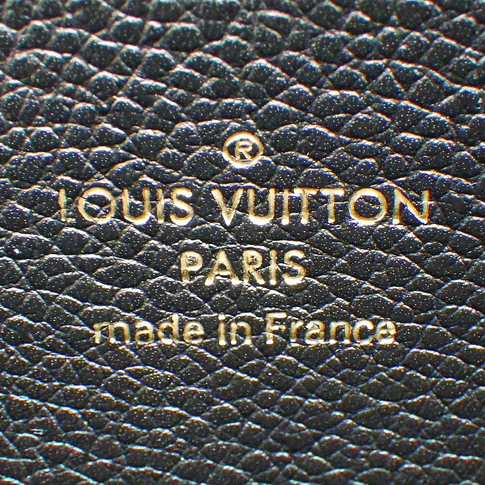 Louis Vuitton Portefeuille Clemence Empreinte Noir Black Zip Long Wallet
